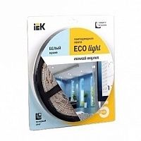 Лента LED 5м  блистер  LSR-3528W-WW120-9,6-IP20-12V | код. LSR1-8-120-20-1-05 |  IEK